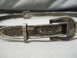 One Of Best Vintage Native American Navajo Hat Concho Belt Sterling Silver Turquoise Old-Nativo Arts