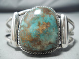 Astounding Vintage Native American Navajo Royston Turquoise Sterling Silver Bracelet Old-Nativo Arts