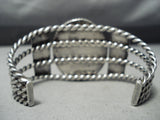 Early Coiled Vintage Native American Navajo Royston Turquoise Sterling Silver Bracelet Old-Nativo Arts
