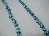 Awesome Vintage Native American Navajo Turquoise Arrowhead Sterling Silver Necklace-Nativo Arts