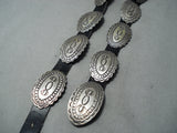 Incredible Vintage Navajo Sterling Silver Concho Belt Old Native American-Nativo Arts