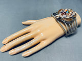 One Of The Best Ever Vintage Native American Zuni Turtle Turquoise Sterling Silver Bracelet Cuff-Nativo Arts