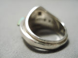 Native American Statement Vintage Ben Nighthorse Campbell Turquoise Sterling Silver Ring-Nativo Arts