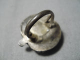Rare Vintage Native American Navajo Candelaria Turquoise Sterling Silver Ring-Nativo Arts