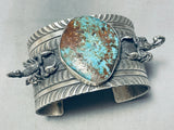 Scorpion Protection 115 Grams Hevay Native American Navajo Turquoise Sterling Silver Bracelet-Nativo Arts