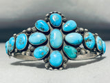 Noteworthy Vintage Native American Navajo Old Kingman Turquoise Sterling Silver Bracelet-Nativo Arts