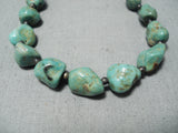Native American Marvelous Vintage Santo Domingo Royston Turquoise Sterling Silver Necklace Old-Nativo Arts