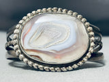 One Of The Best Vintage Native American Navajo Pink Shell Sterling Silver Bracelet-Nativo Arts