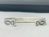 Rare Vintage Navajo Donny Lucas Heart Turquoise Sterling Silver Bracelet-Nativo Arts