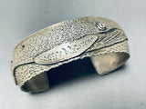 Ocean Whale Very Rare Vintage Navajo Sterling Silver Bracelet-Nativo Arts