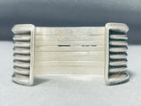 One Of The Best Vintage Native American Navajo Blue Diamond Turquoise Sterling Silver Bracelet-Nativo Arts