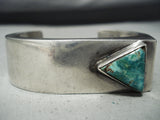 Unique Contemporist Vintage Native American Navajo Turquoise Sterling Silver Bracelet-Nativo Arts
