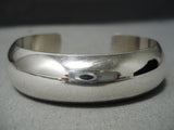 Authentic Vintage Native American Navajo Kirk Smith Sterling Silver Bracelet Old-Nativo Arts