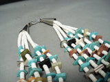 Native American One Of The Biggest Ever Vintage Santo Domingo Turquoise Necklace-Nativo Arts