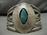 Impressive Vintage Navajo Turquoise Sterling Silver Native American Bracelet-Nativo Arts