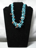 Exceptional Vintage Santo Domingo Turquoise Native American Necklace Old-Nativo Arts