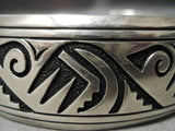 Important Vintage Native American Navajo Thomas Singer Wife Sterling Silver Bracelet-Nativo Arts