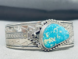 Tremendous Native American Navajo Turquoise Sterling Silver Bracelet Signed J. Piaso, Jr.-Nativo Arts