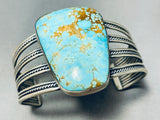 Mongo Vintage Native American Navajo #8 Turquoise Sterling Silver Bracelet-Nativo Arts