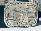 One Of The Most Detailed Ever All Silver Sterling Vintage Native American Navajo Concho Belt-Nativo Arts