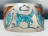 Thomas Singer Vintage Native American Navajo Turquoise Sterling Silver Bracelet-Nativo Arts