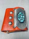 Arrow Protector Vintage Native American Navajo Turquoise Sterling Silver Ketoh Bracelet-Nativo Arts