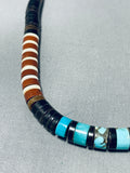Native American Marvelous Vintage Santo Domingo Shell & Turquoise Necklace-Nativo Arts