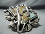 Big Lizard #8 Turquoise Sterling Silver Native American Ring-Nativo Arts