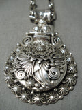 So Detailed And So Heavy Native American Navajo Sterling Silver Thick Necklace-Nativo Arts
