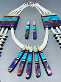 The Most Intricate Native American Inlay Double Sided Sterling Silver Necklace-Nativo Arts