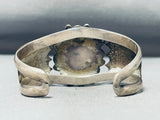 Colossal Vintage Native American Navajo Pilot Mountain Turquoise Sterling Silver Bracelet-Nativo Arts