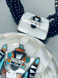 Incredible Vintage Turquoise Sterling Silver Necklace-Nativo Arts