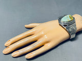 Exceptional Native American Navajo Royston Turquoise Sterling Silver Bracelet Signed-Nativo Arts