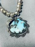 Authentic Native American Navajo Old Deposit Turquoise Sterling Silver Necklace-Nativo Arts