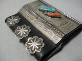 Astonishing Vintage Native American Navajo Bowguard Turquoise Sterling Silver Bracelet-Nativo Arts
