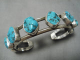 Amazing Vintage Native American Navajo Turquoise Nuggets Goodie Sterling Silver Bracelet-Nativo Arts