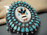 Authentic Vintage Native American Navajo Victor Moses Begay Turquoise Sterling Silver Bracelet-Nativo Arts