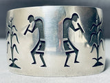 Important Authentic Vintage Native American Hopi Sterling Silver George Phillips Bracelet-Nativo Arts