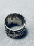 Sunshine Reeves Vintage Native American Navajo Sterling Silver Thunderbird Ring-Nativo Arts