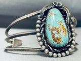 Key Begay Vintage Native American Navajo #8 Turquoise Sterling Silver Bracelet Cuff-Nativo Arts