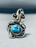 Exquisite Vintage Native American Navajo Morenci Turquoise Sterling Silver Ring-Nativo Arts
