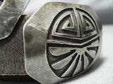 Intricate Vintage Hopi Native American Navajo Sterling Silver Geomtric Concho Belt Old-Nativo Arts
