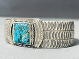 Native American One Of Most Precise Sun Stamp Vintage Navajo Turquoise Sterling Silver Bracelet-Nativo Arts