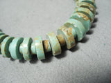 Native American One Of The Longest Vintage Santo Domingo Royston Turquoise Heishi Necklace-Nativo Arts