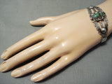 Early Vintage Native American Navajo Royston Turquoise Sterling Silver Bracelet Old-Nativo Arts