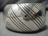 Striking Vintage Navajo Elm Kee Zig Zag Sterling Silver Native American Bracelet-Nativo Arts