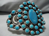 Important Vintage Native American Navajo Dean Brown Turquoise Sterling Silver Bracelet-Nativo Arts