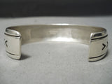 Marvelous Vintage Navajo Sterling Silver Storyteller Bracelet Native American-Nativo Arts