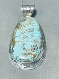 Incredible Native American Turquoise Sterling Silver Necklace-Nativo Arts