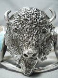 Tremendous San Felipe 8 Turquoise Sterling Silver Buffalo Bracelet-Nativo Arts